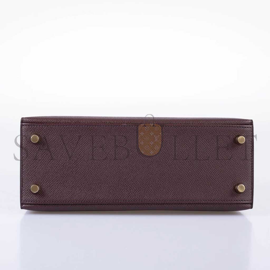 HERMÈS MASTER KELLY 25 SELLIER ROUGE EPSOM WITH GOLD HARDWARE (25*17*7cm)